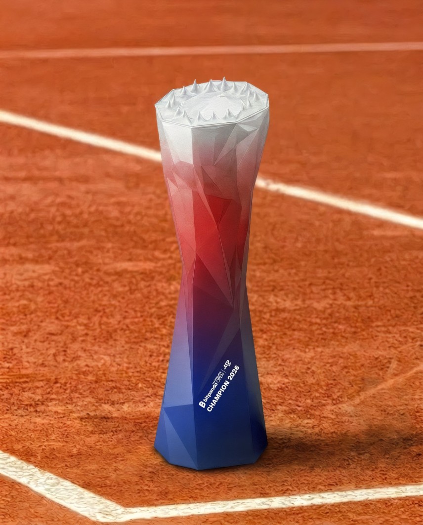 Trophée Bitpanda Hamburg Open 2026 conçu et fabriqué par Sustain Awards
