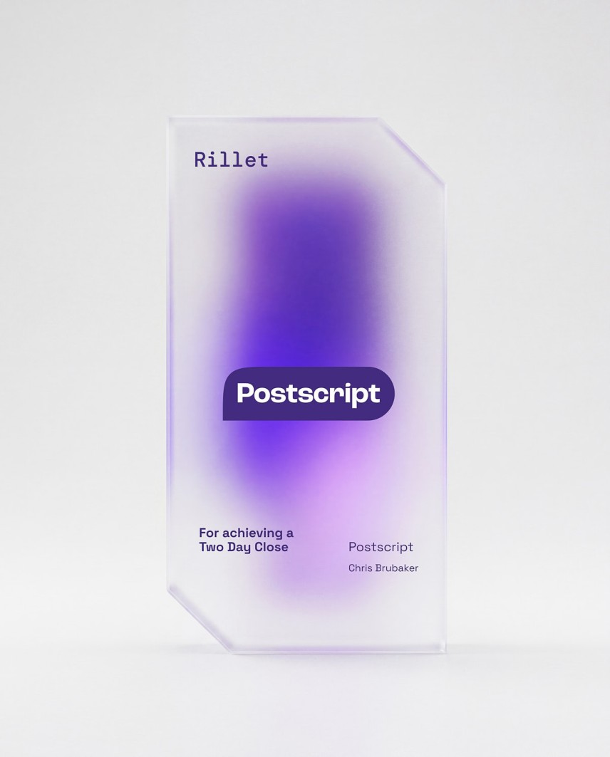 Rillet Postscript 2026 trofee gerecycled acryl Sustain Awards