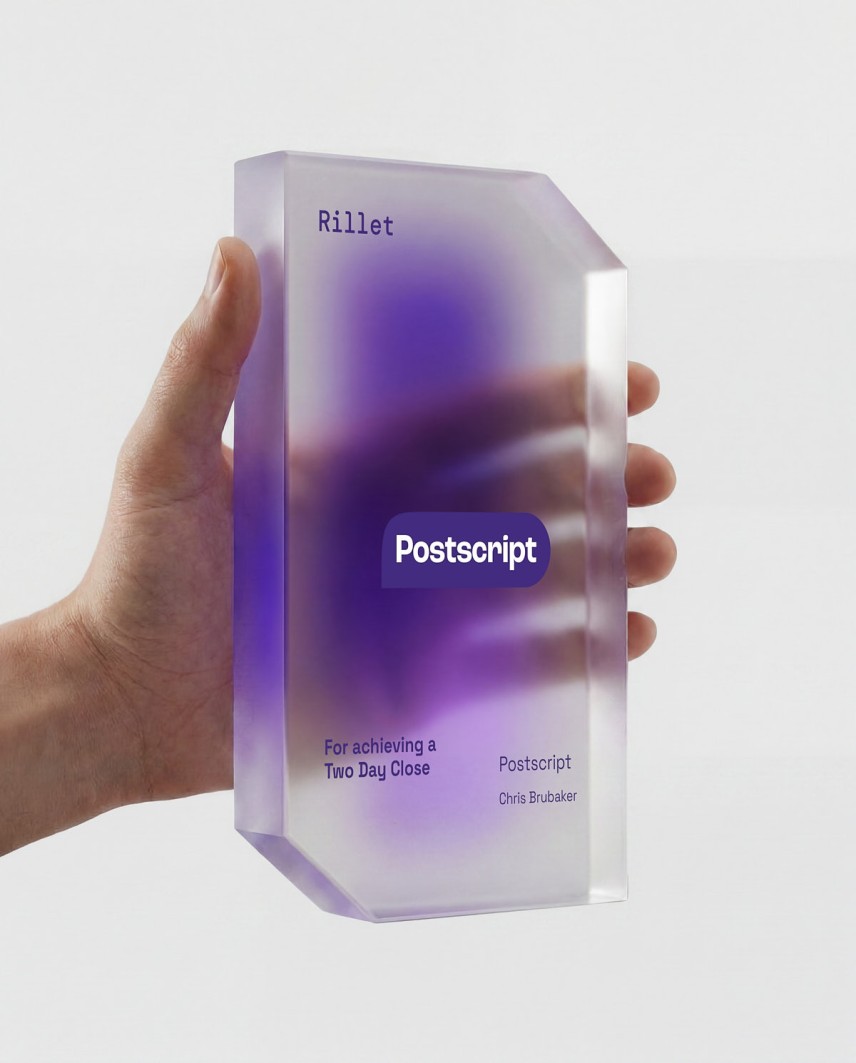 Rillet Postscript 2026 trofee gerecycled acryl Sustain Awards