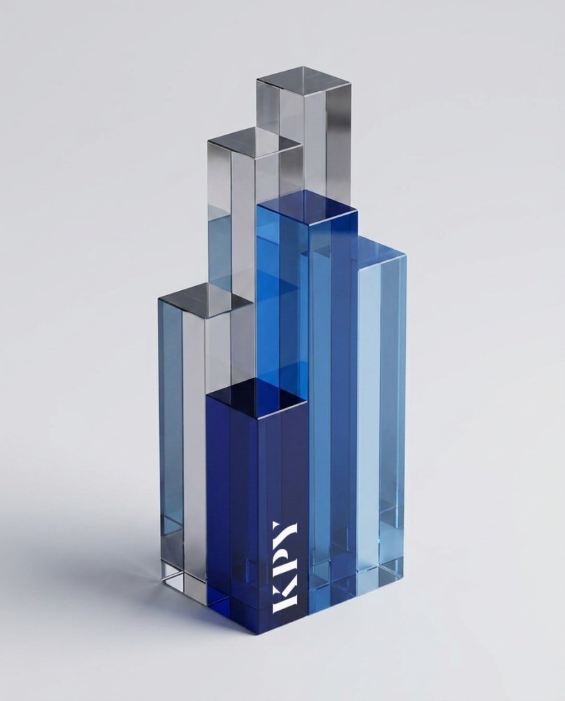 Tombstone I trofee op maat voor Danske Bank – KPY 2026 gemaakt door Sustain Awards